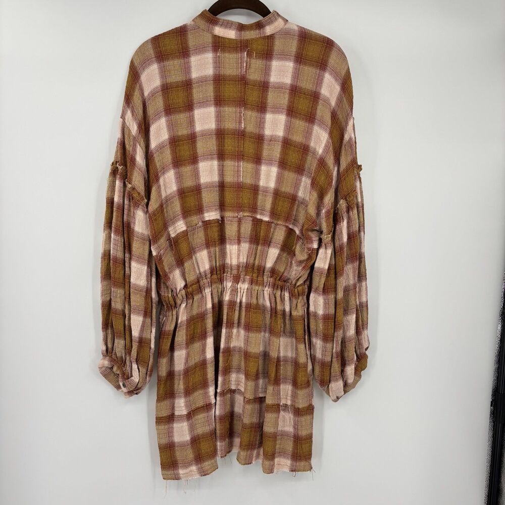 Free People By The Way Plaid Mini Dress - Picture 7 of 12